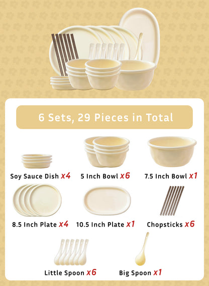 Cream Dinnerware Porcelain Set