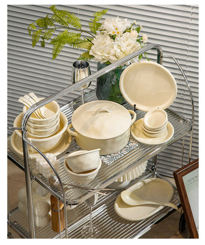 Cream Dinnerware Porcelain Set