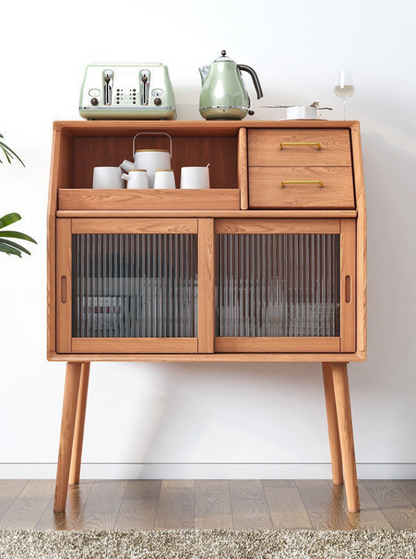 Angled Sideboard, Tableware Storage Cabinet, for Living Room Entryway Kitchen, Hallway, Dining Room