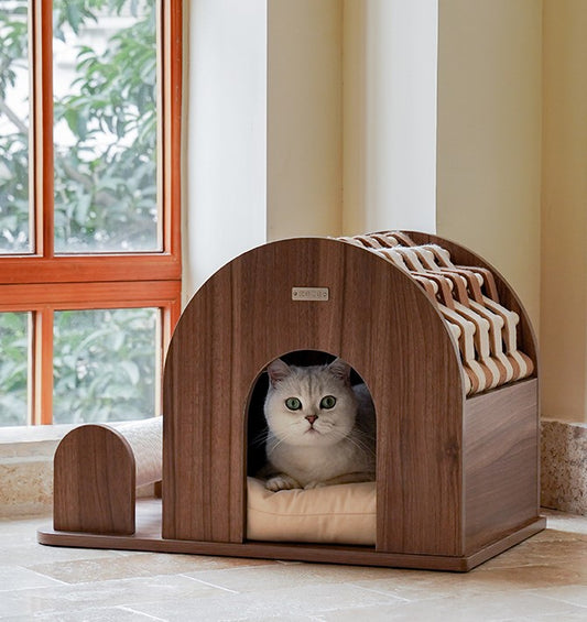 Premium Pet House With Scratcher